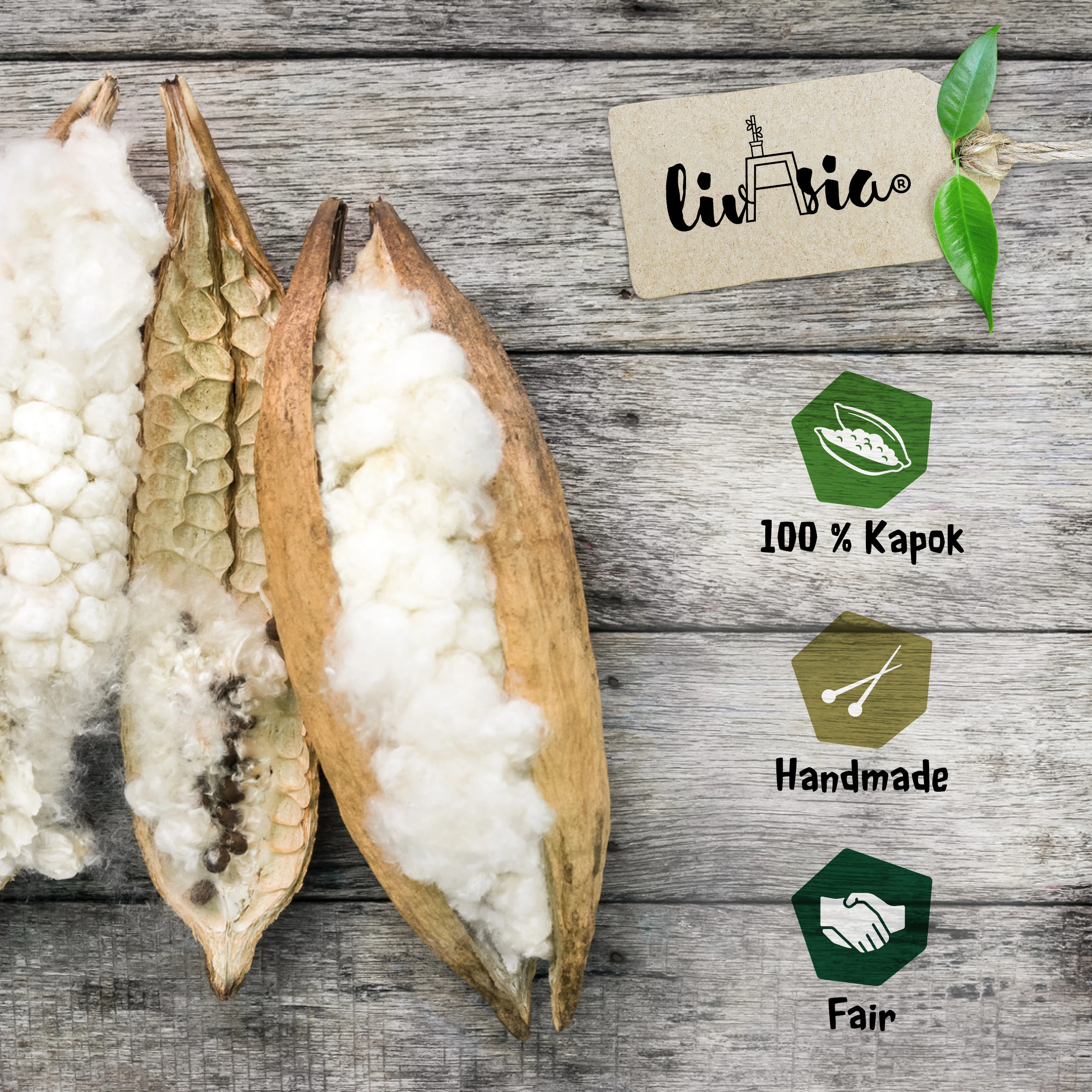 Kapok meditationskudde, set L