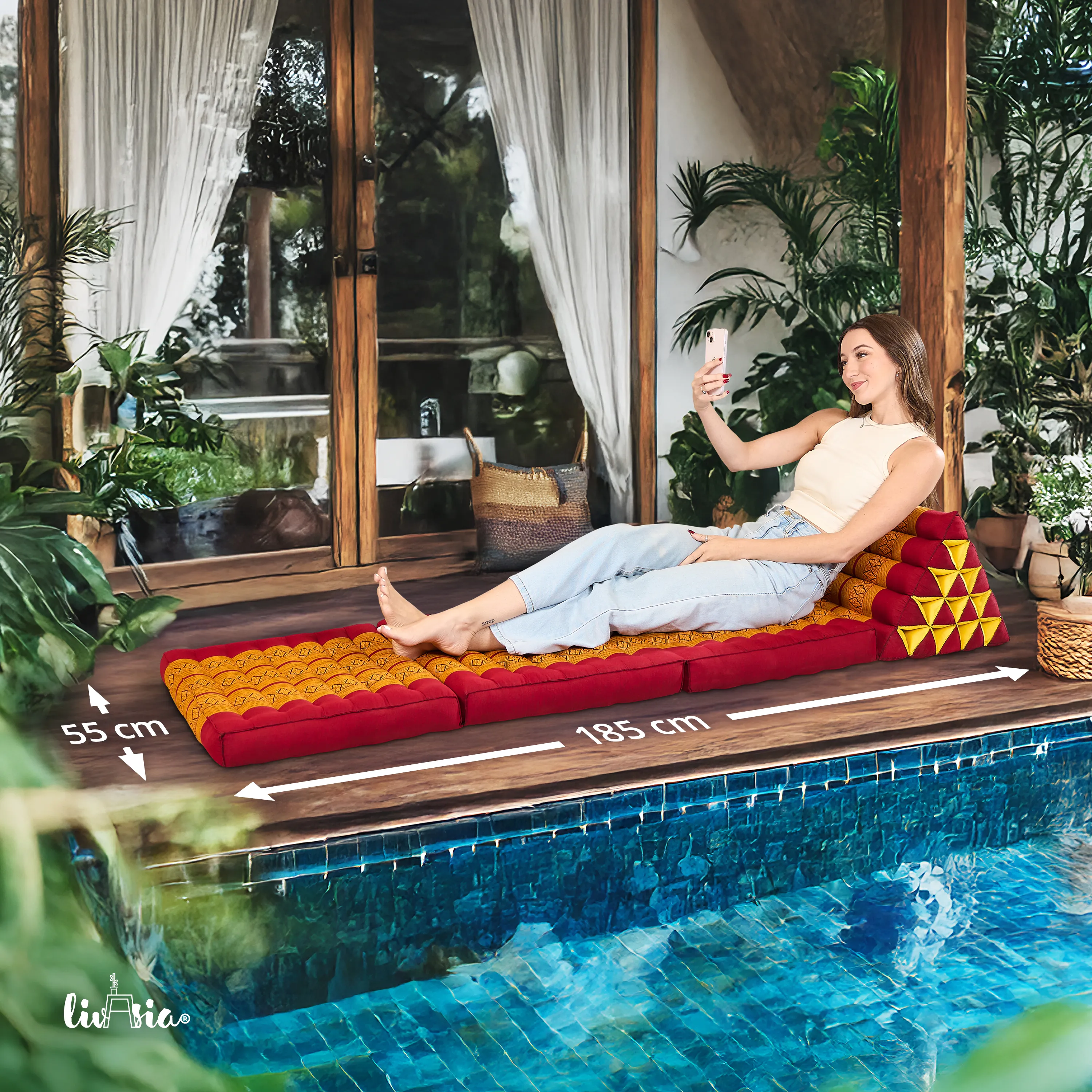 Kapok thaikudde XXL hög