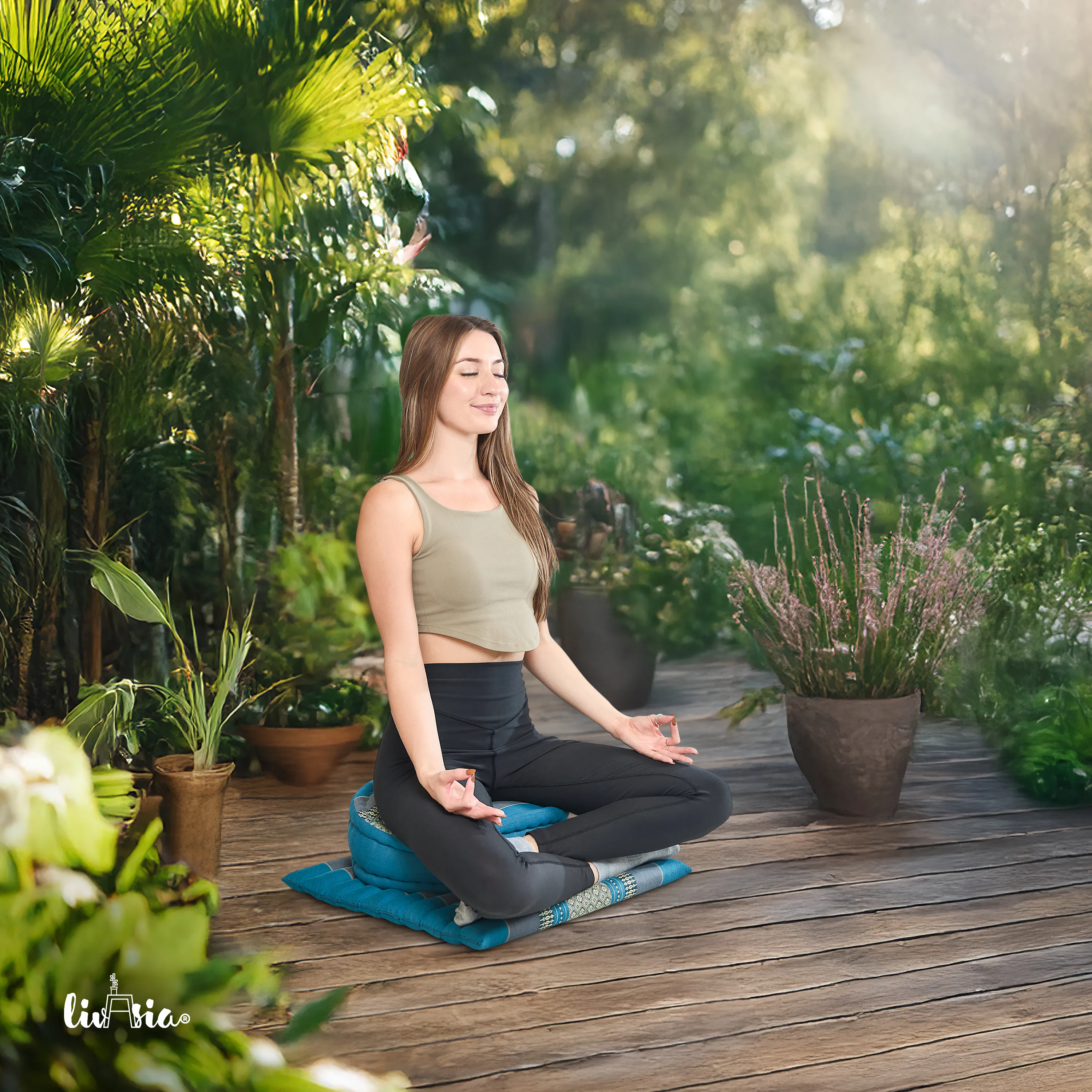 Kapok meditationskudde, set L