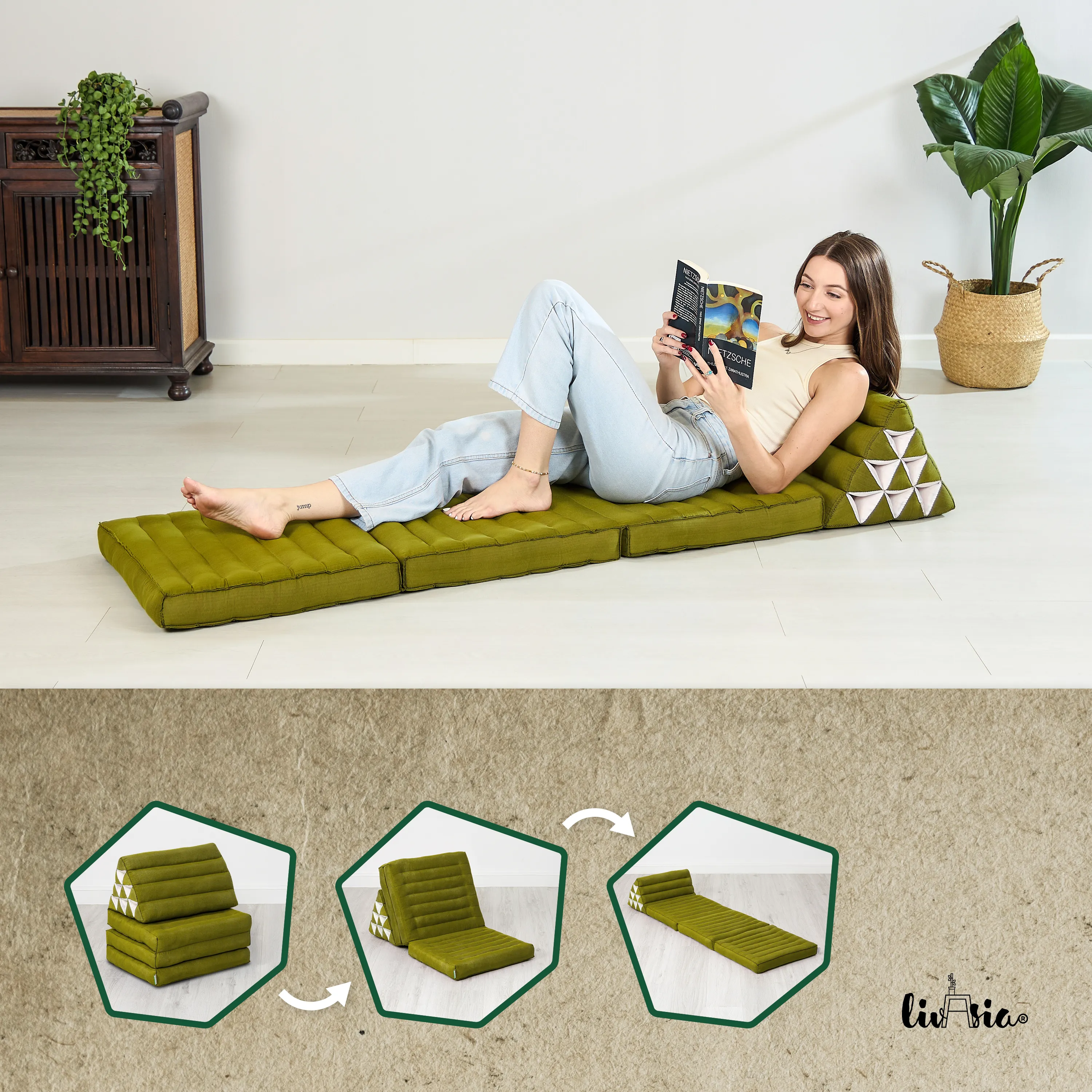 Kapok thaikudde 3 liggdelar, basic