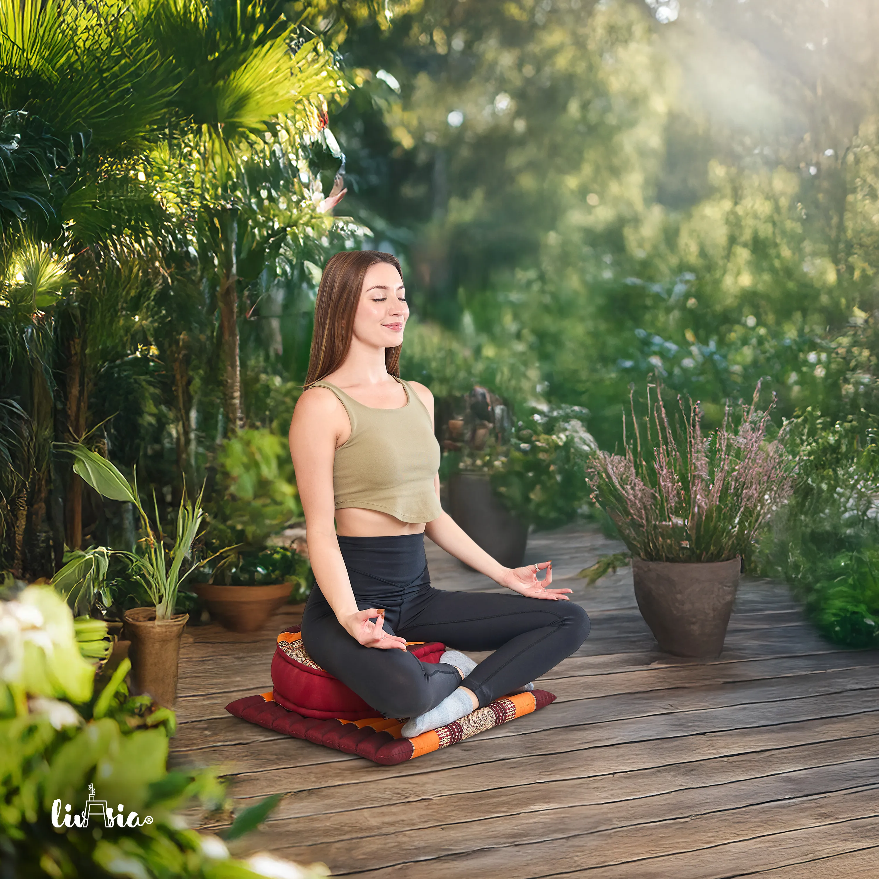 Kapok meditationskudde, set L