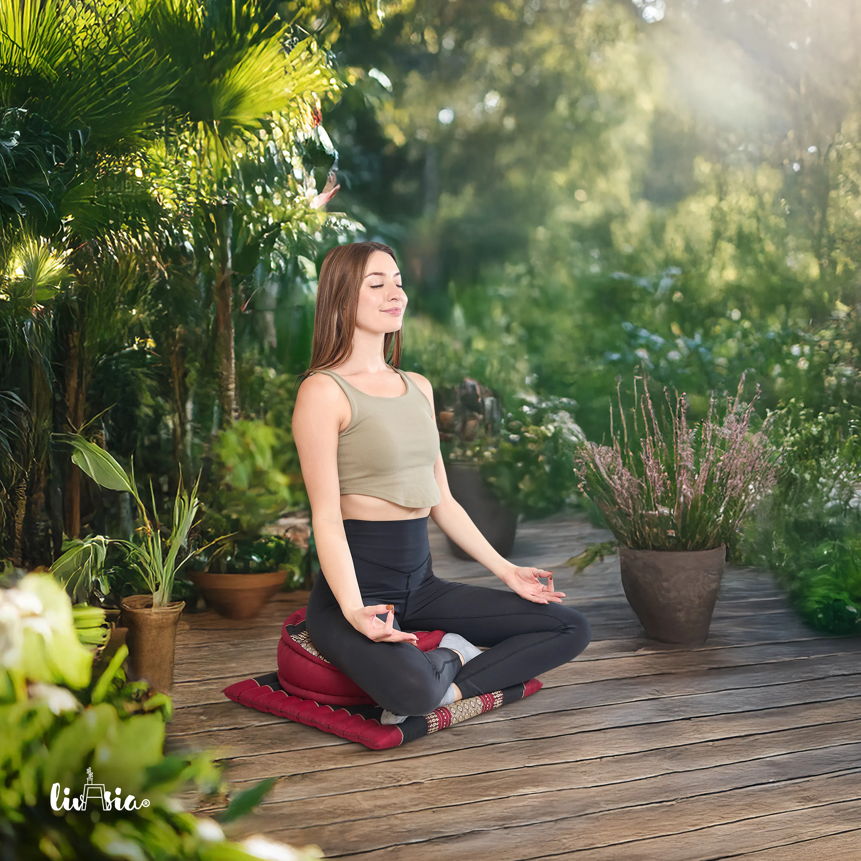 Kapok meditationskudde, set L