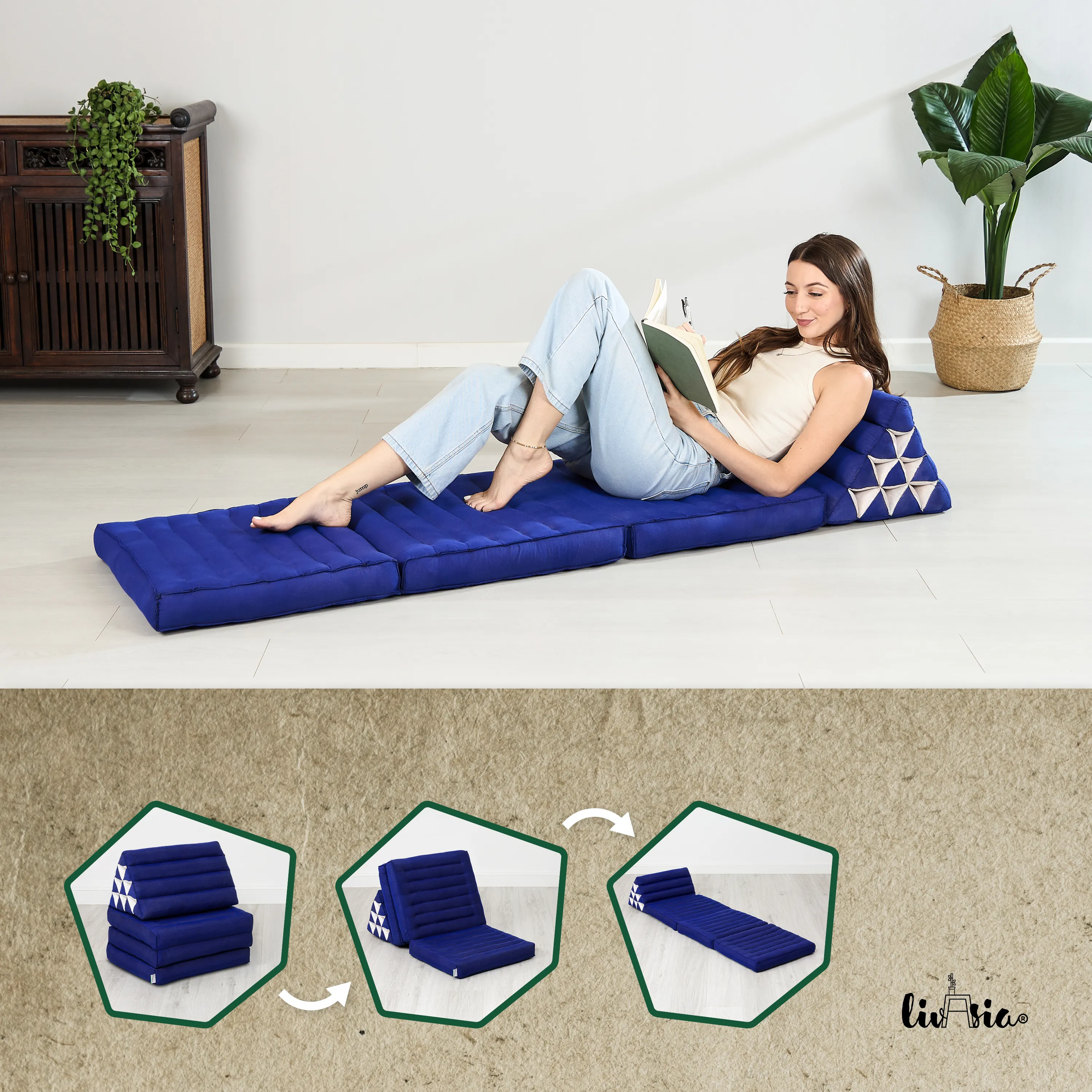 Kapok thaikudde 3 liggdelar, basic