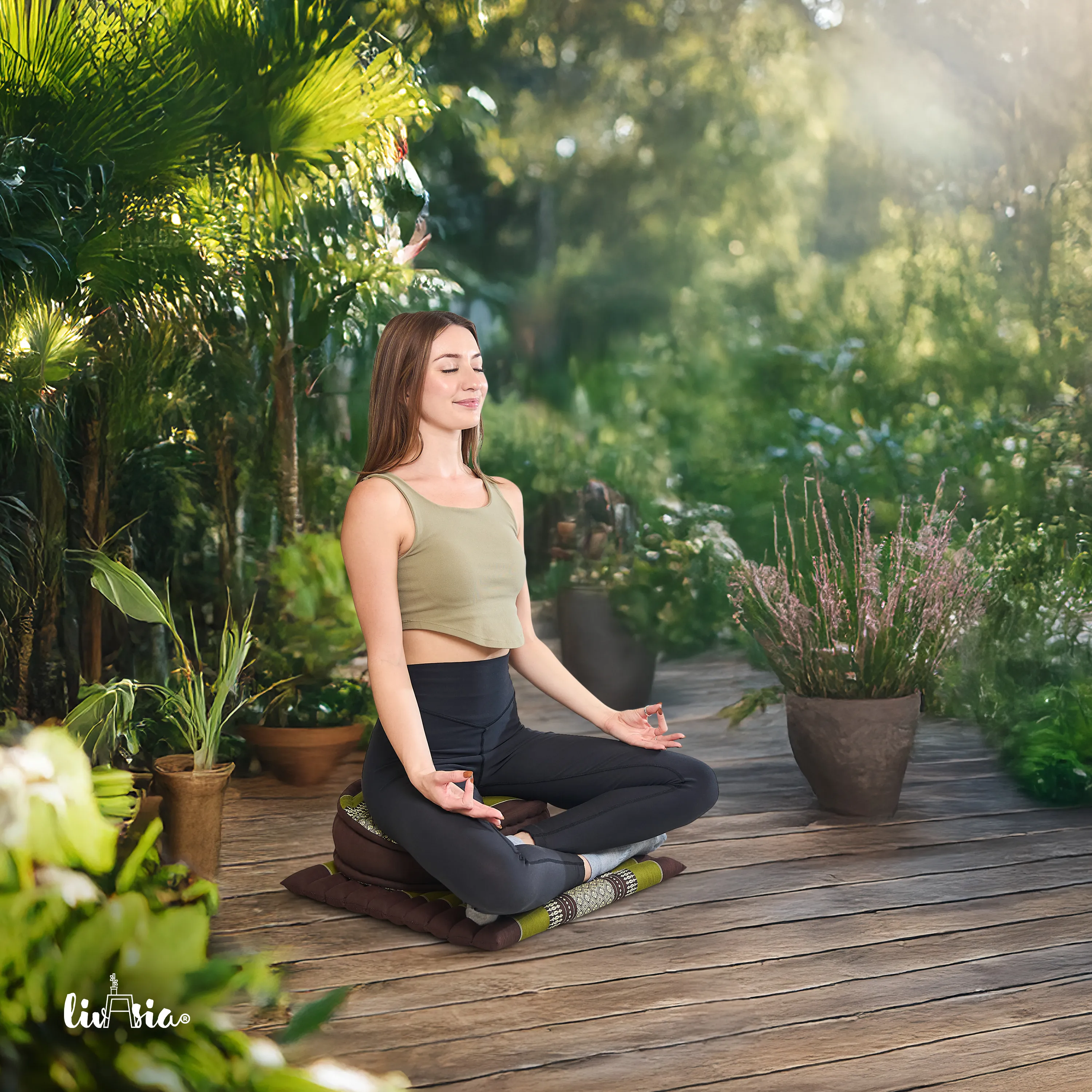Kapok meditationskudde, set L