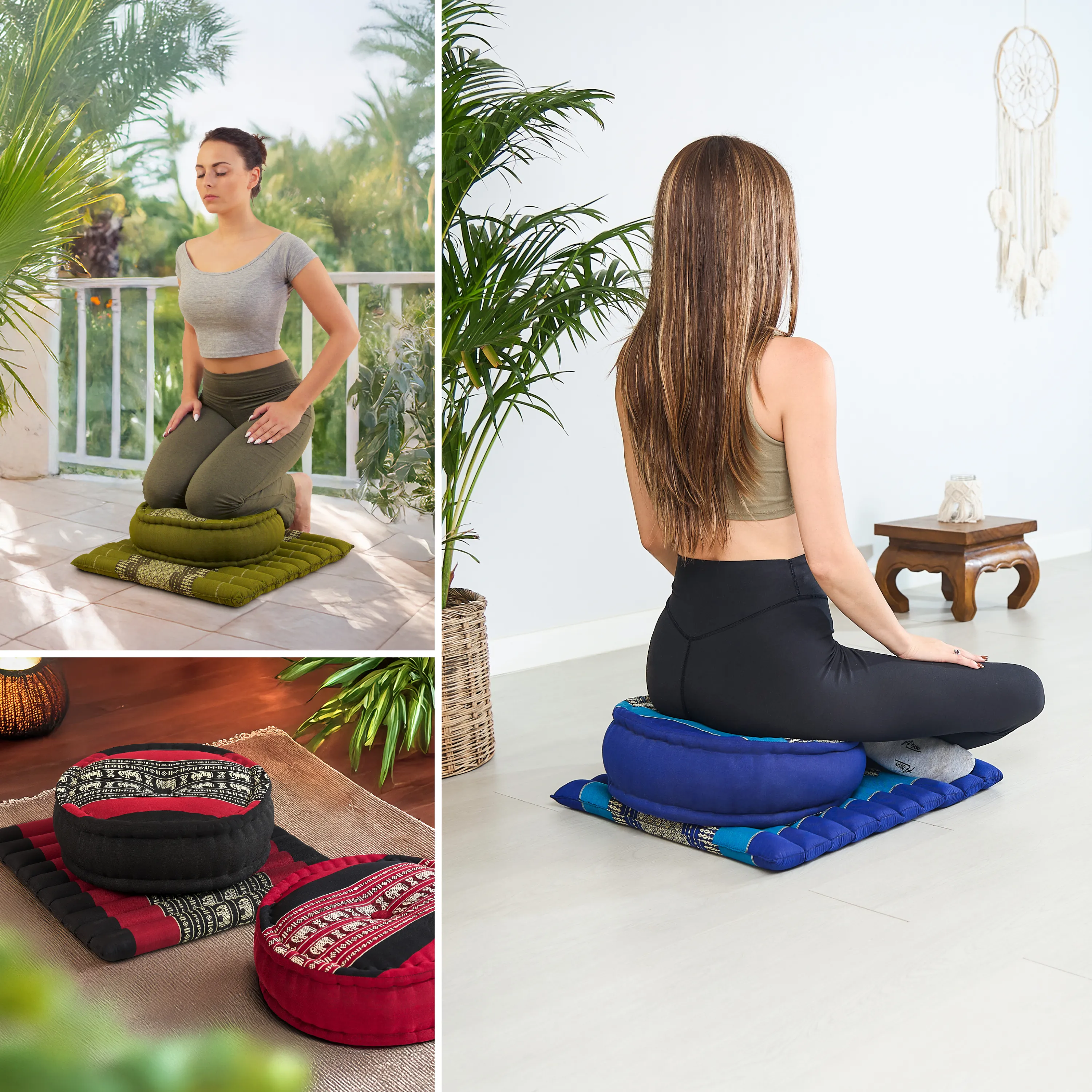 Kapok meditationskudde, set L