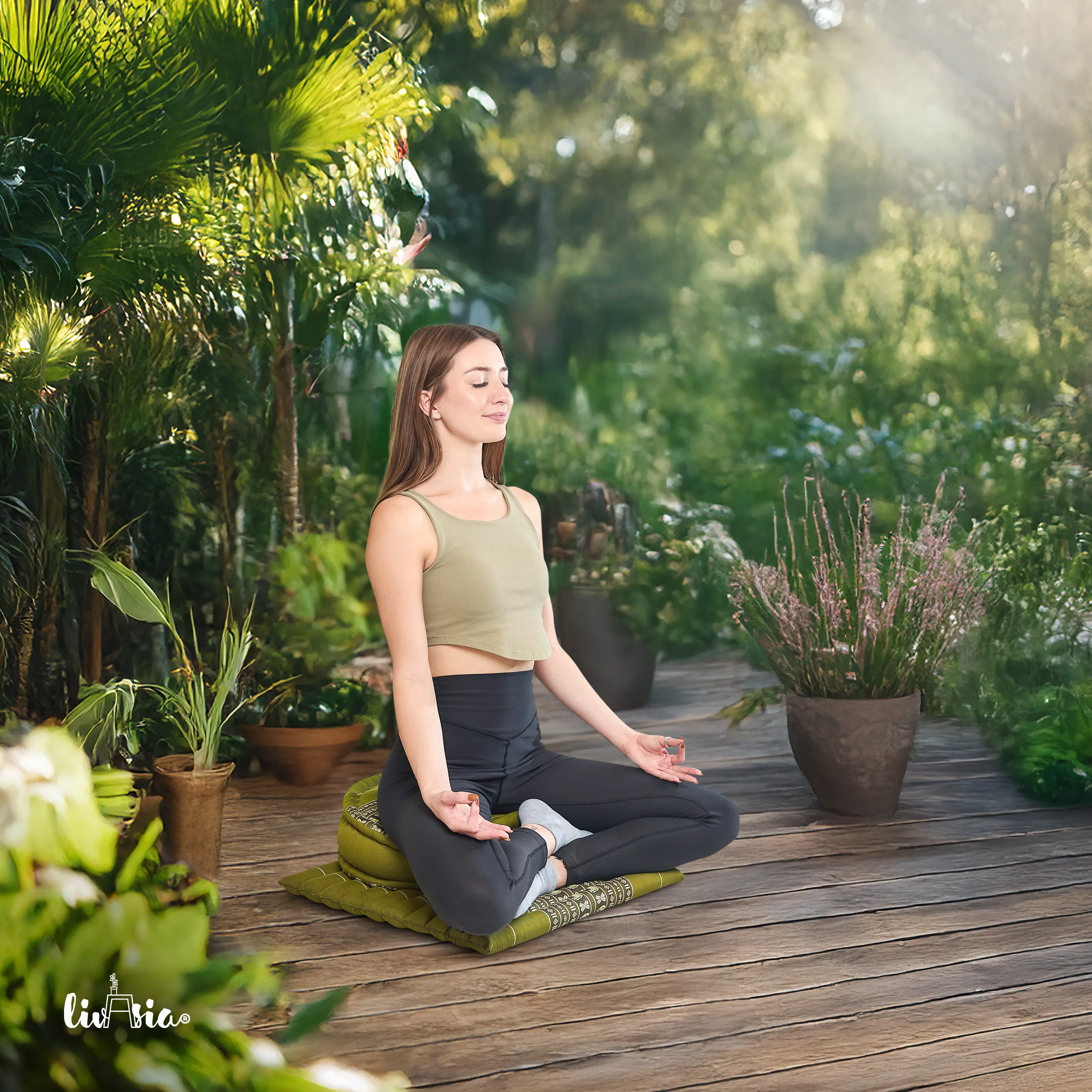 Kapok meditationskudde, set L