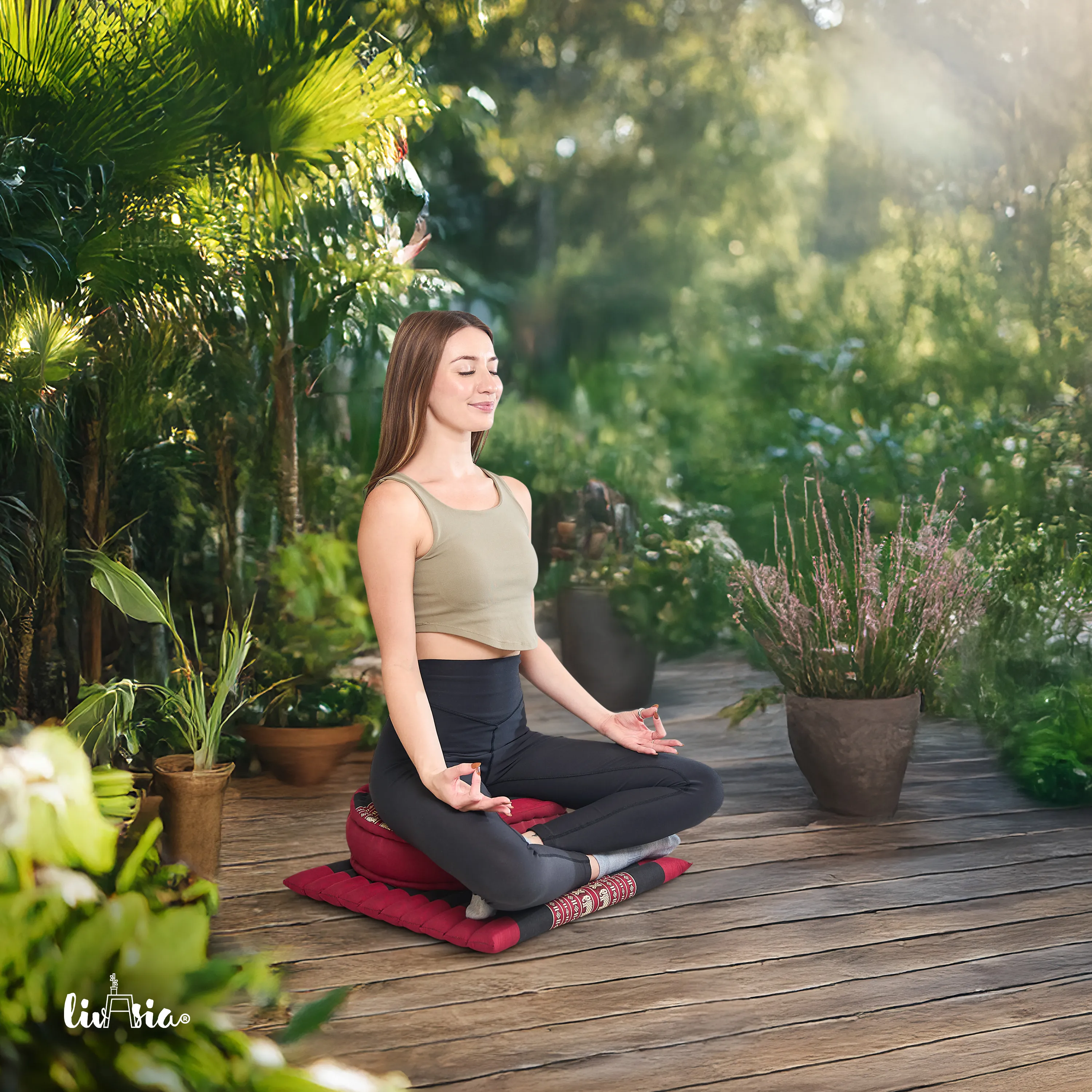 Kapok meditationskudde, set L