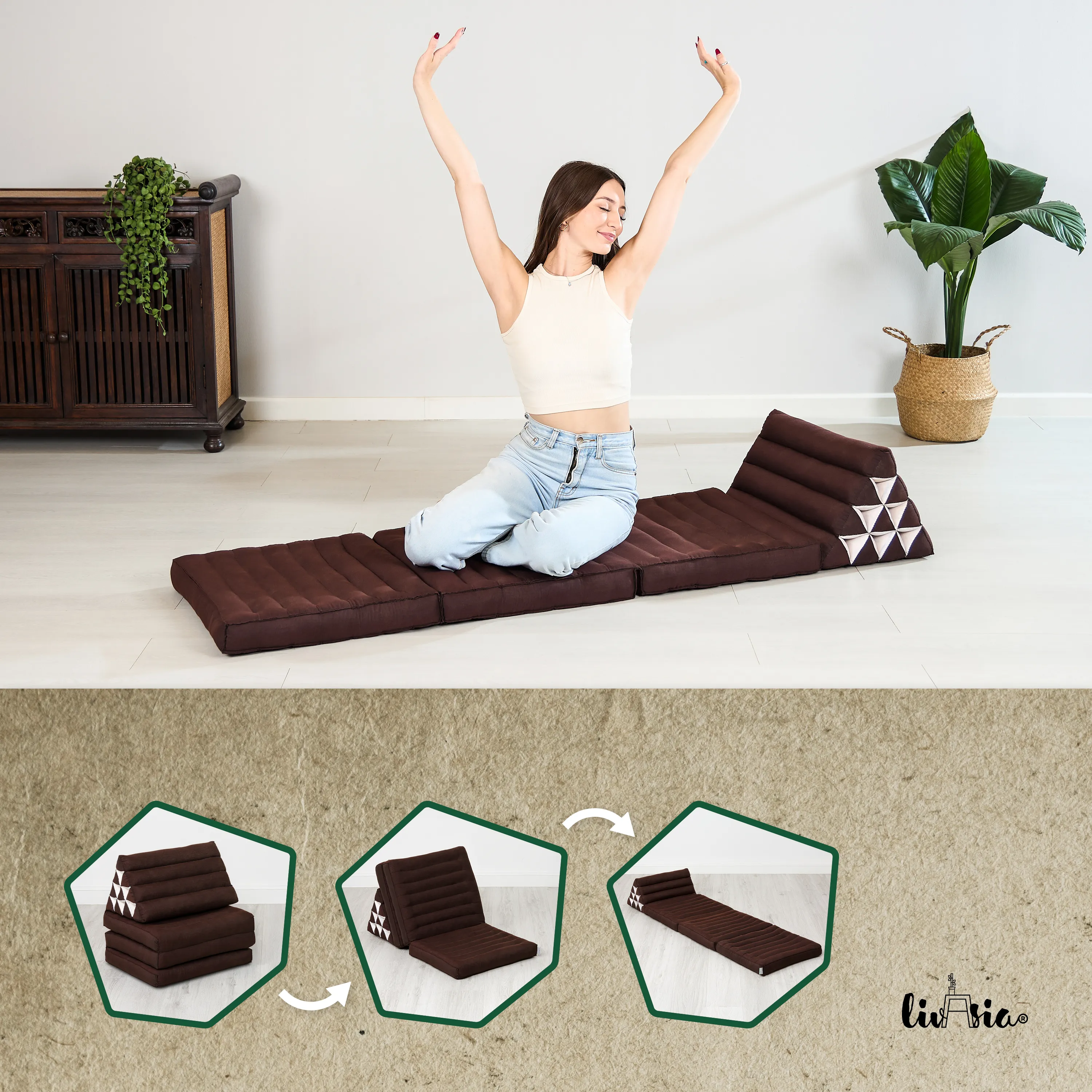 Kapok thaikudde 3 liggdelar, basic