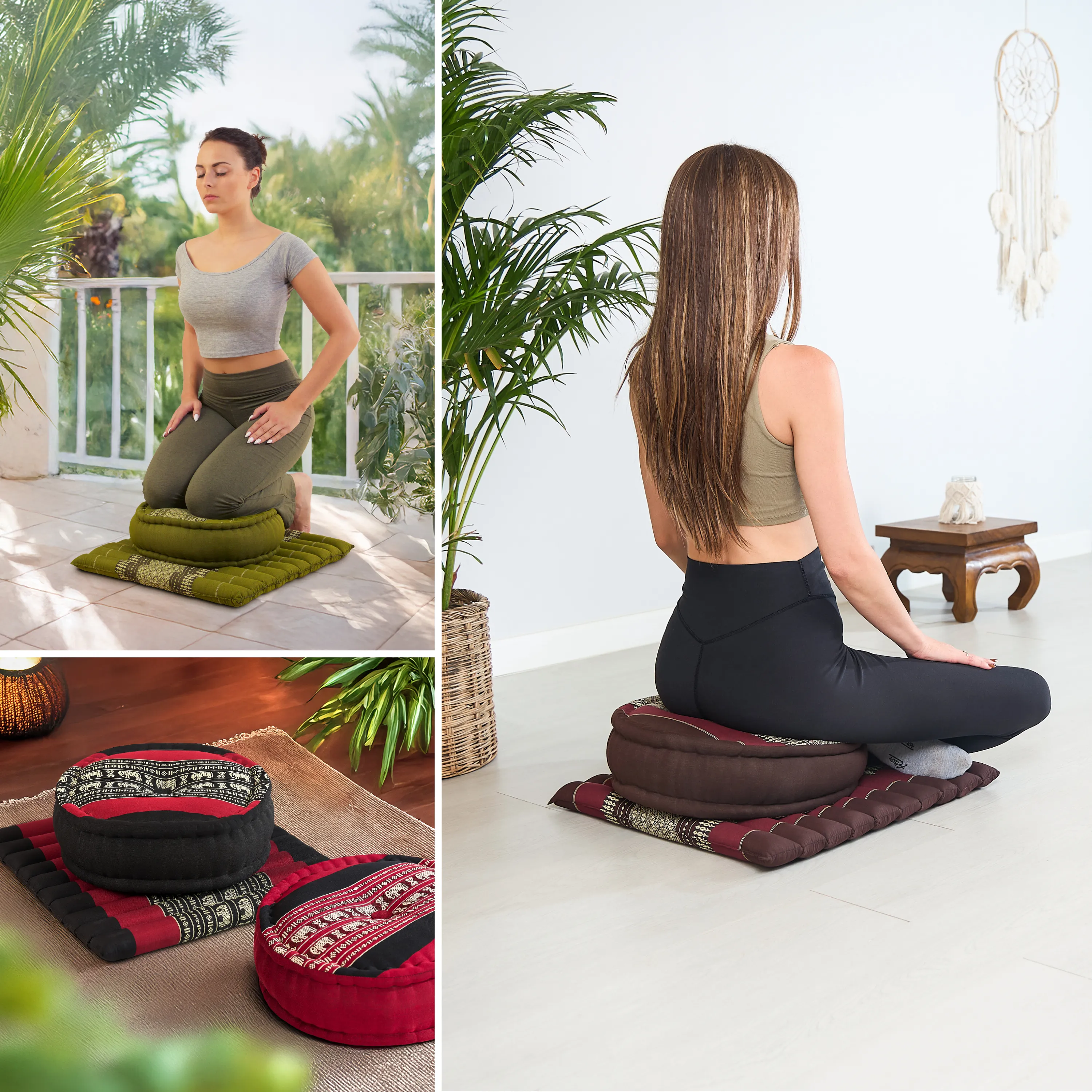 Kapok meditationskudde, set L