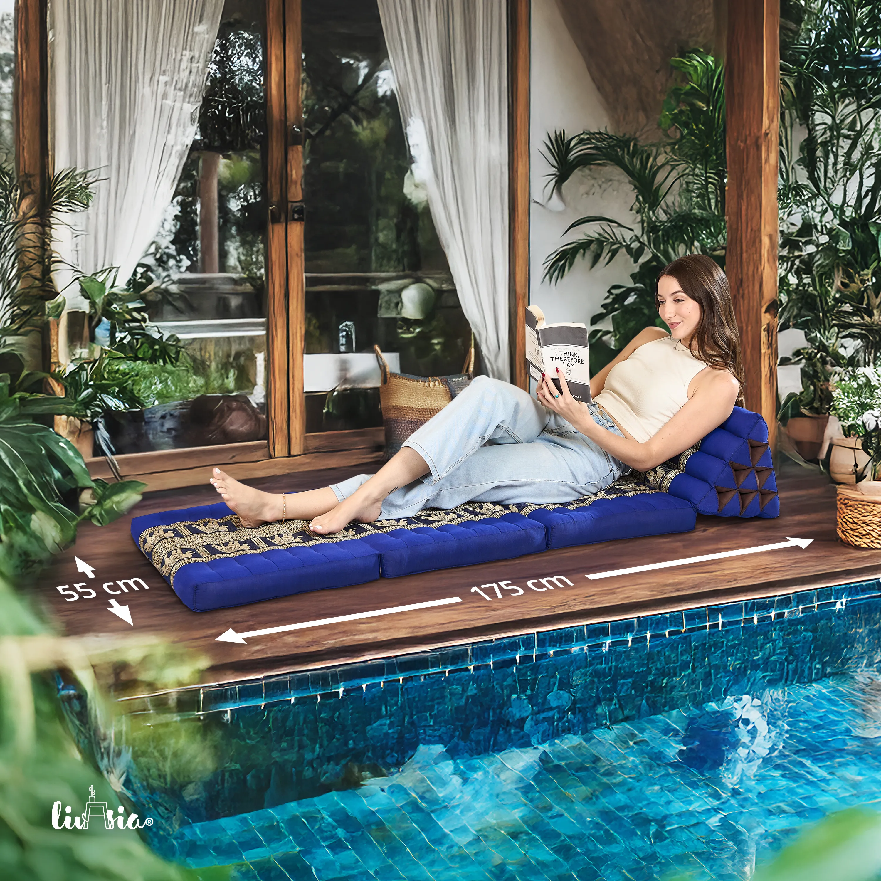 Kapok thaikudde 3 liggdelar, deluxe