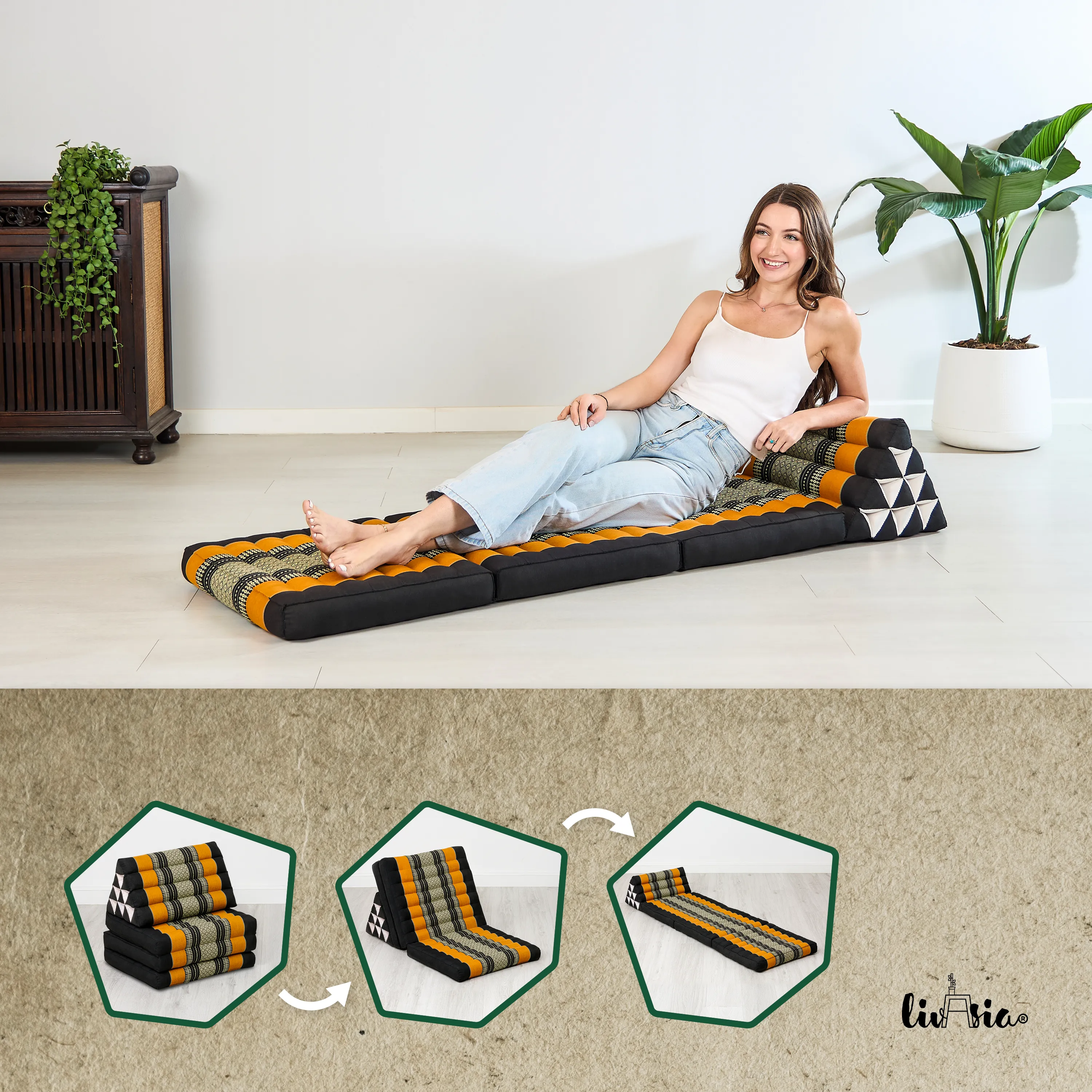Kapok thaikudde 3 liggdelar, classic