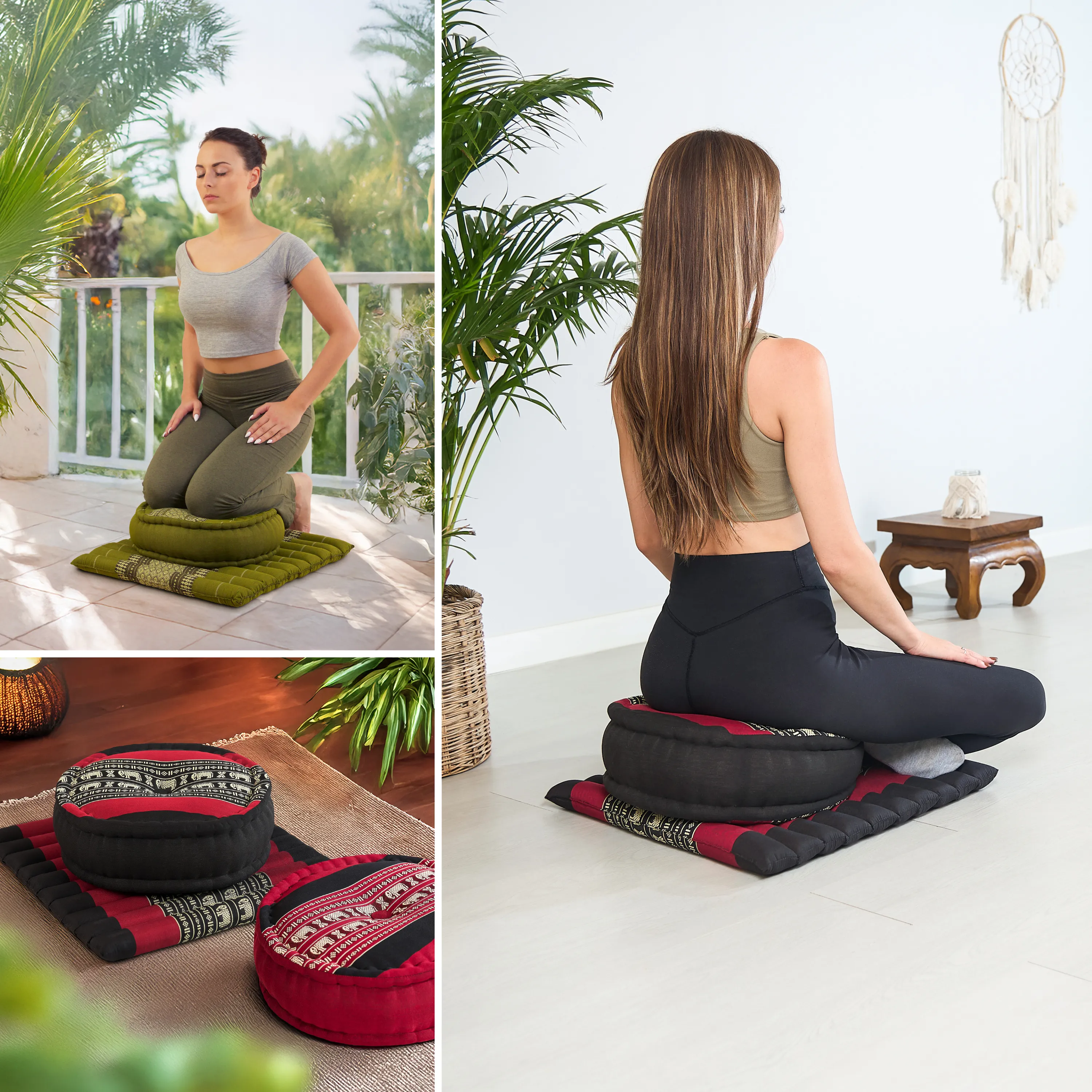 Kapok meditationskudde, set L