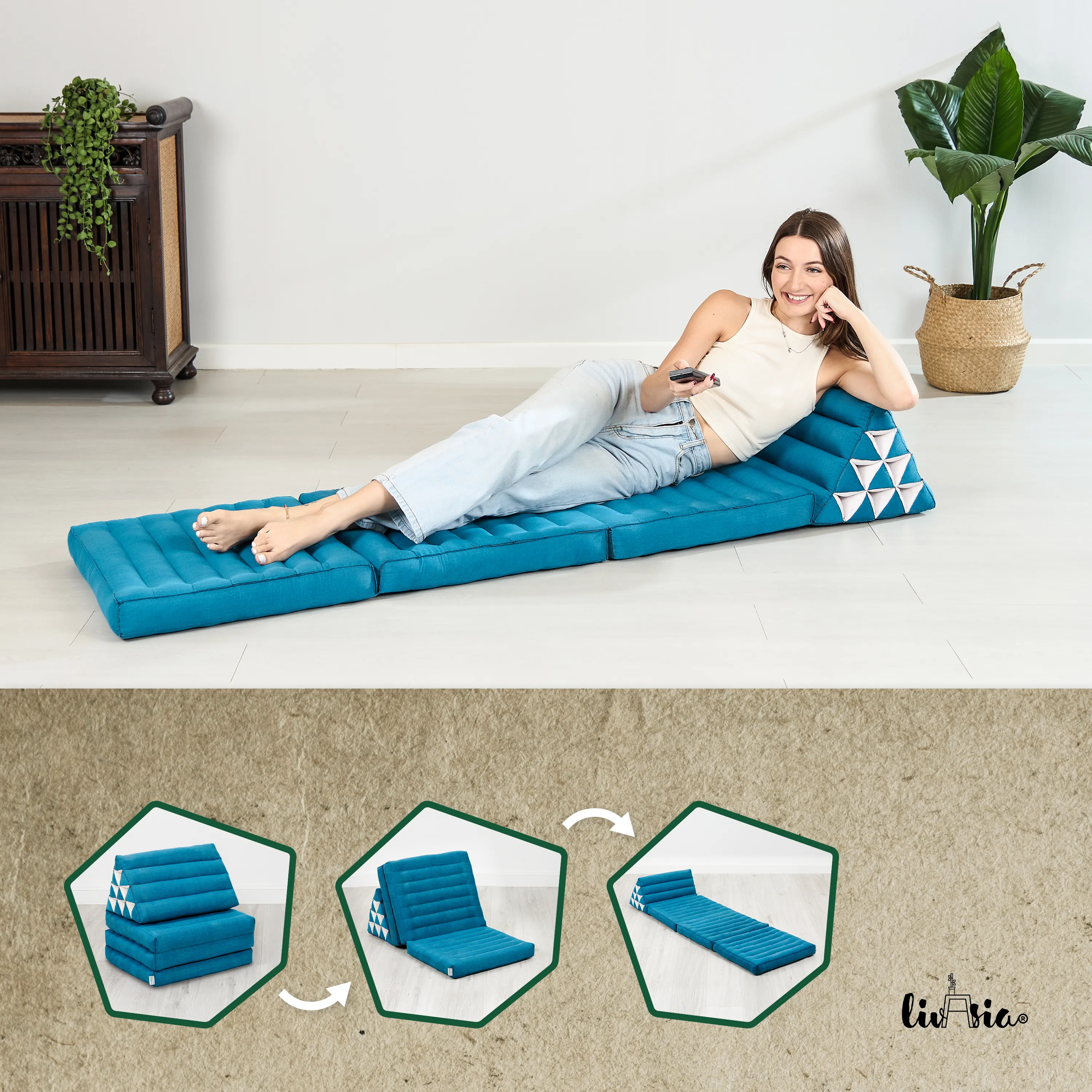 Kapok thaikudde 3 liggdelar, basic