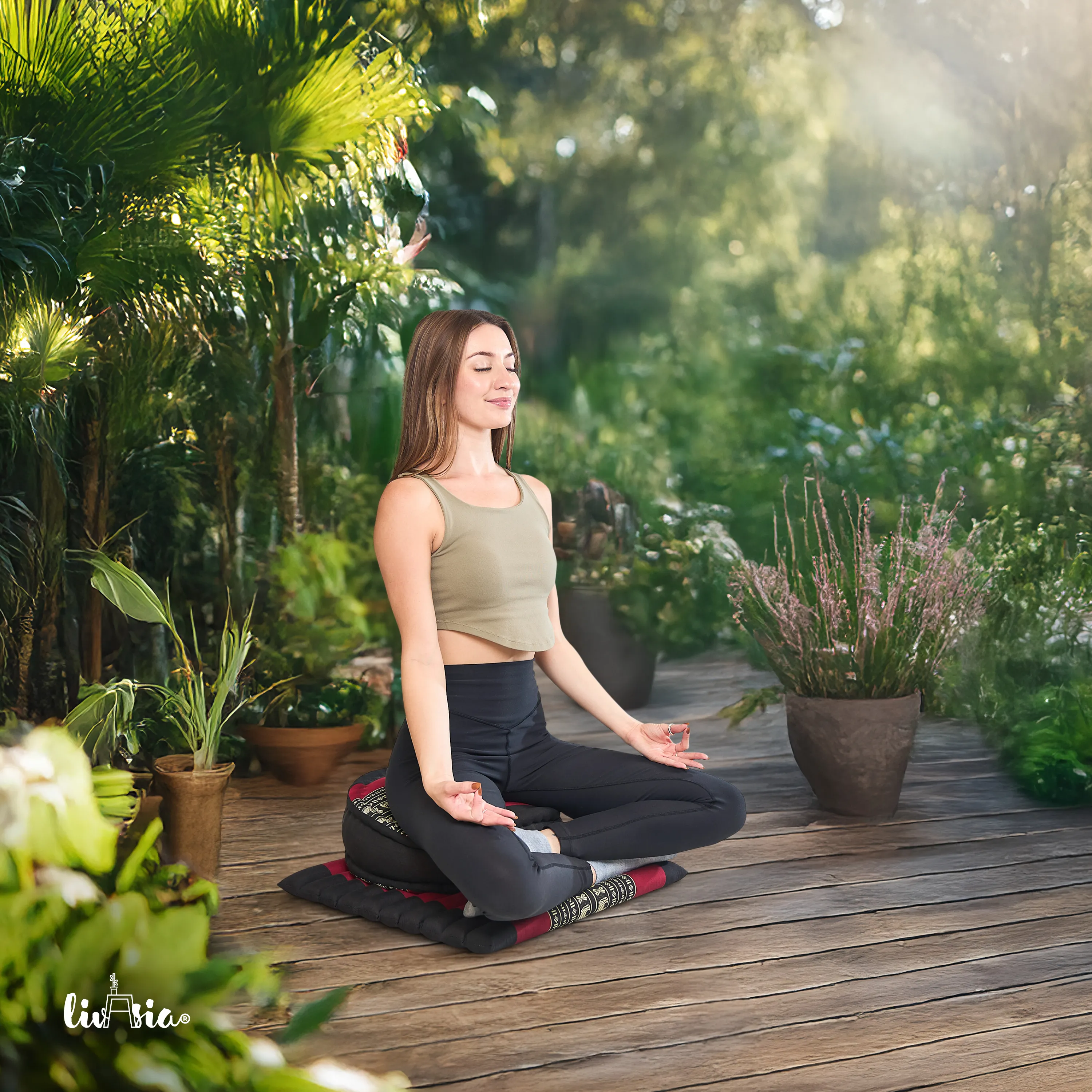Kapok meditationskudde, set L