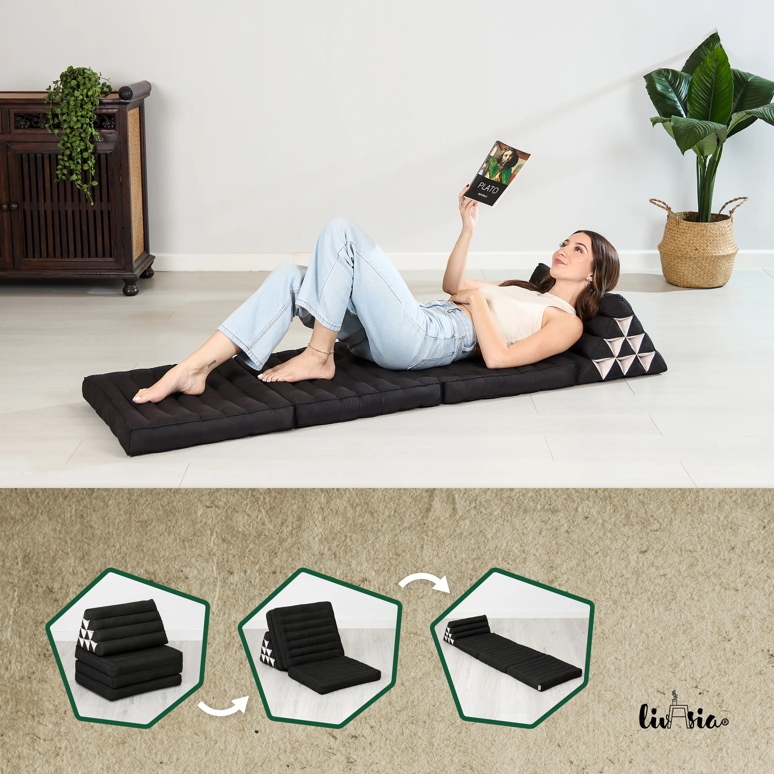 Kapok thaikudde 3 liggdelar, basic