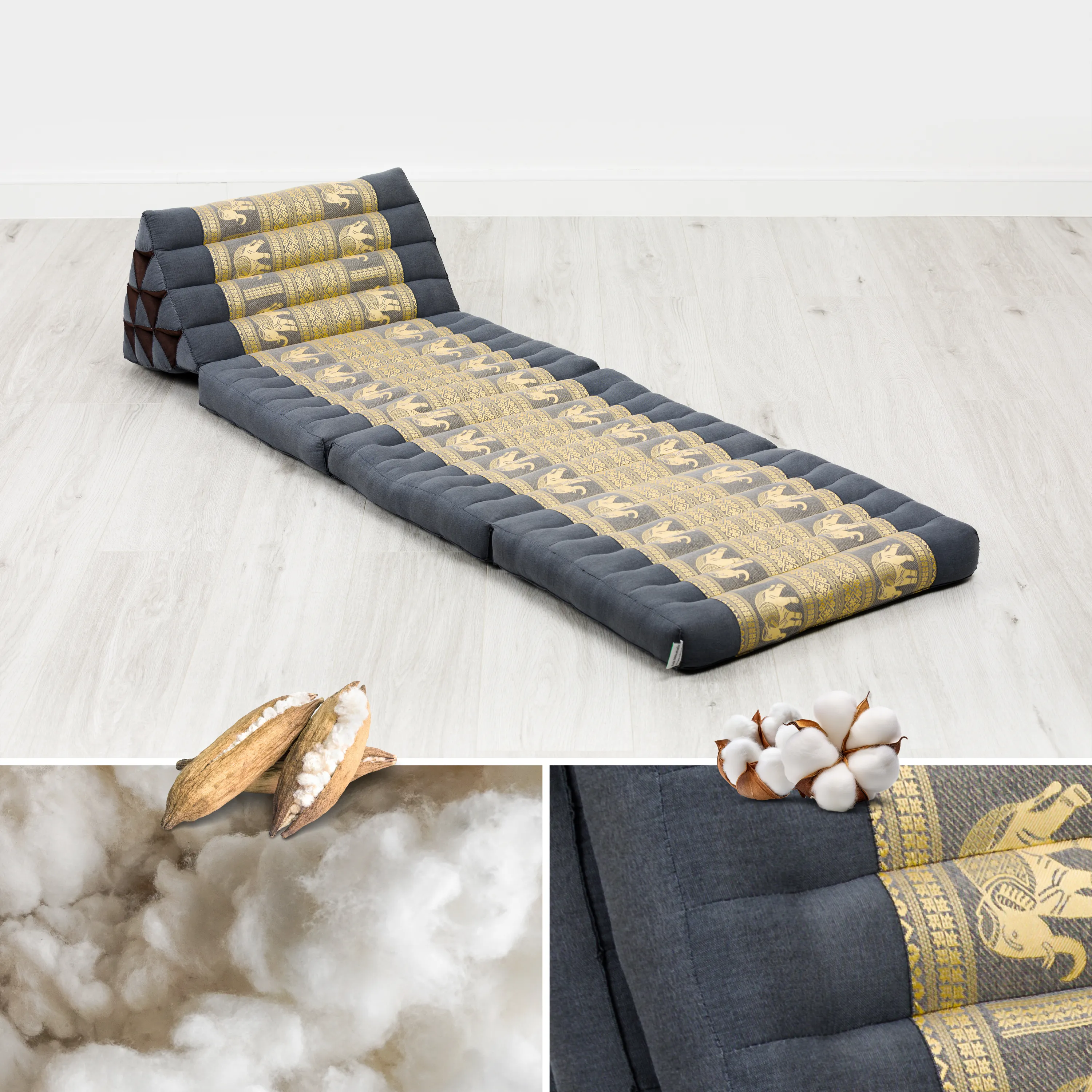 Kapok thaikudde 3 liggdelar, deluxe