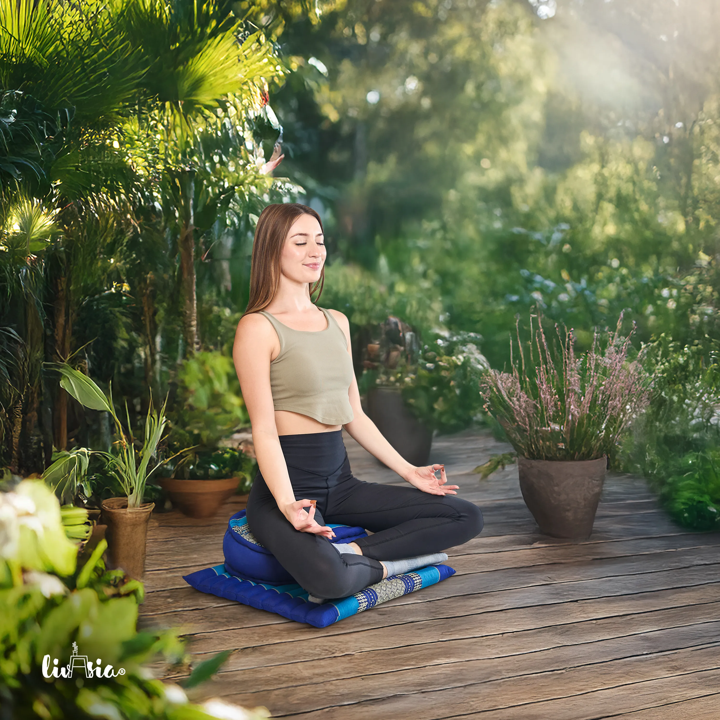 Kapok meditationskudde, set L