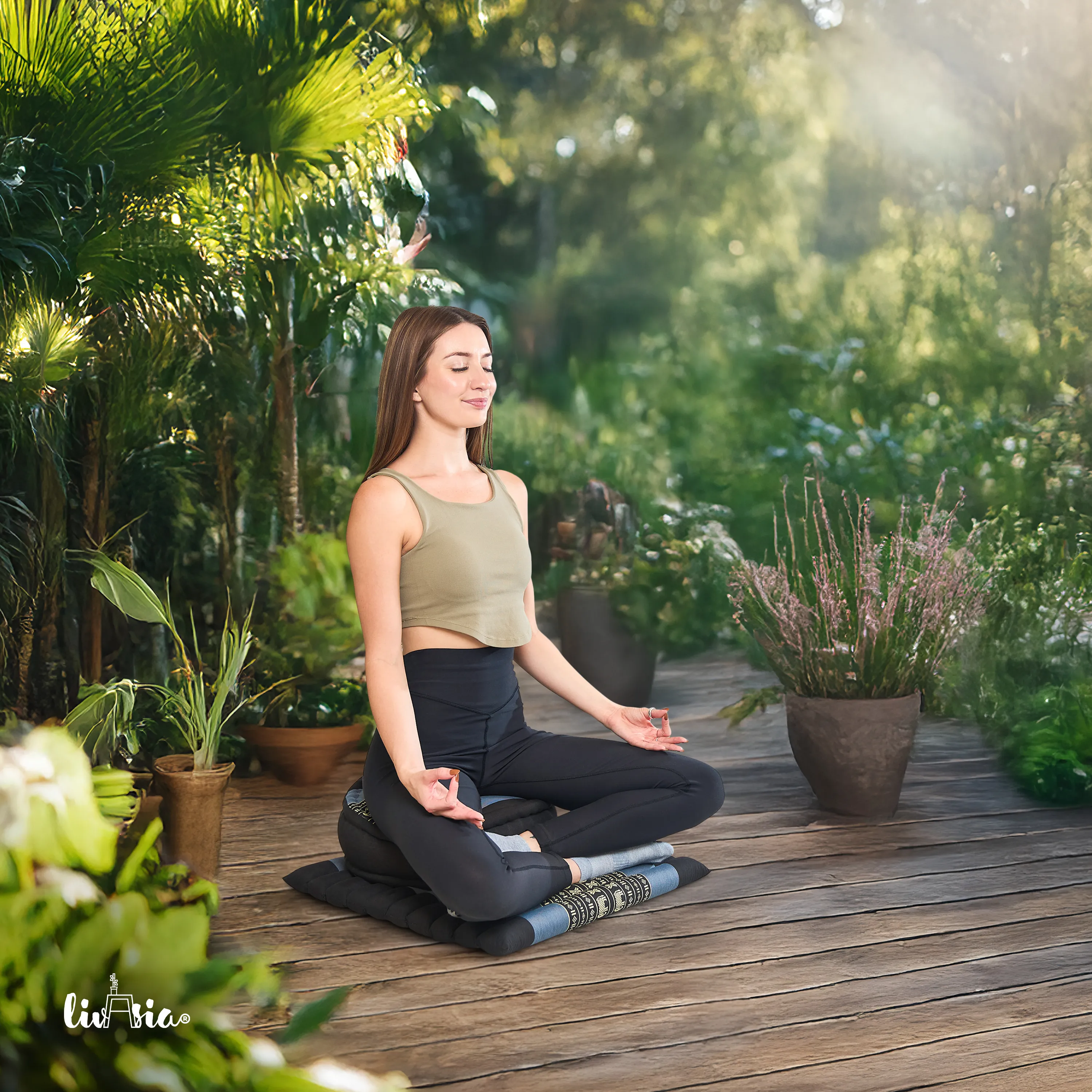 Kapok meditationskudde, set L
