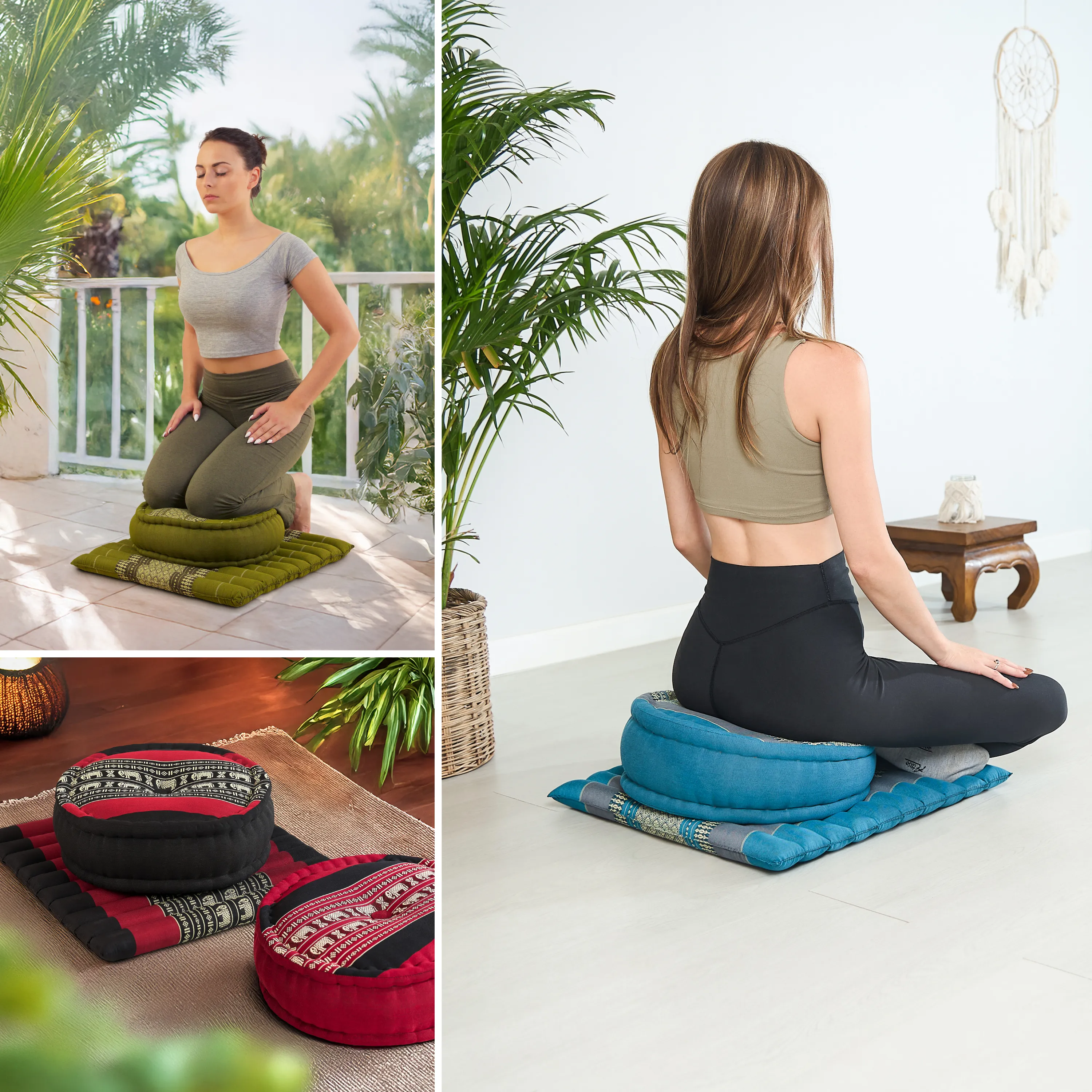 Kapok meditationskudde, set L