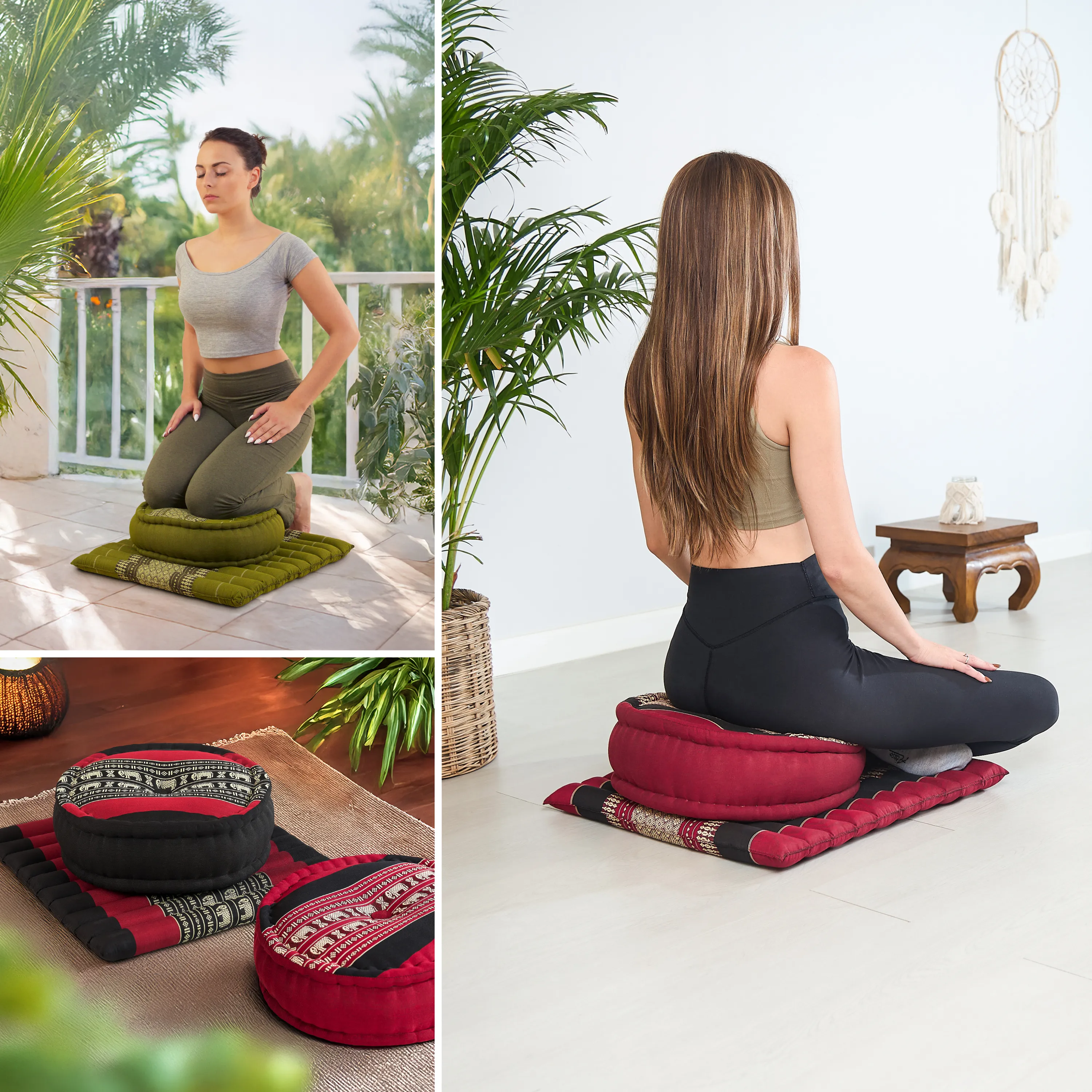 Kapok meditationskudde, set L
